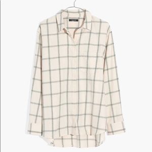 madewell oversized ex-bf flannel